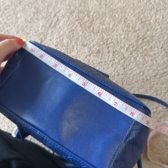 Love Moschino Blue Signature Embossed Classic Medium Backpack - Picture 9 of 13